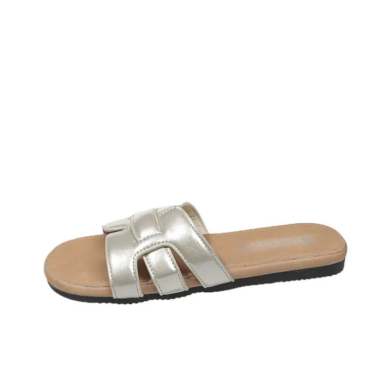 AJPAP Rubber Sole Slip Resistant Odor Resistant Abrasion Resistant Slide Slippers Women's-4