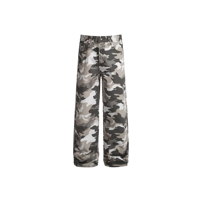 LESS BEARS Jeans Women's Gray White-0
