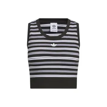 Adidas Originals STRIPEDPADDEDTANKTOP Sport Vests Women's Black