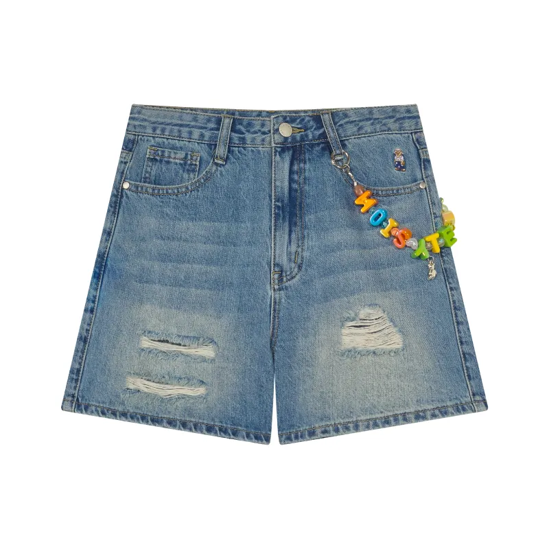 NOISY TEDDY Denim Shorts Women's Denim Blue-0