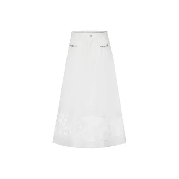 RARE Casual Long Skirts Women's White