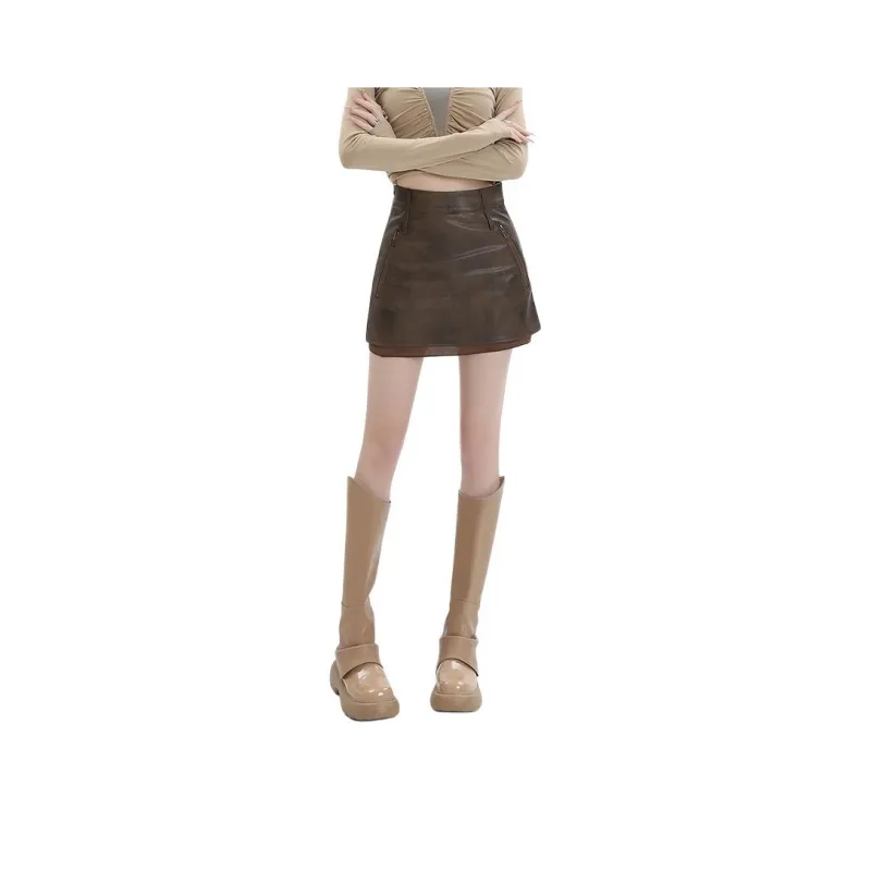 FOREVER 21 Leather Short Skirts Women's-5