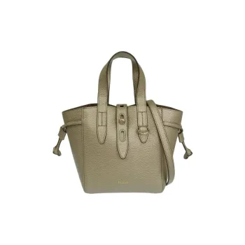 Furla Leather Handbag Mini Women's Beige Metallic