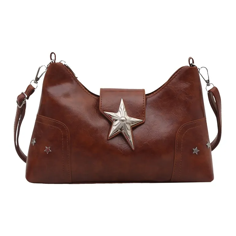 TOUTSEUL YOLO PU Shoulder Bag Women's Ecru/Black/Pink/Red/Light Brown-25