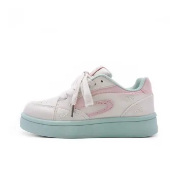 LIANGHUO Coverage Slip Resistant Cushioning Low Top Skateboard Shoes Women's Replica Cyan Pink