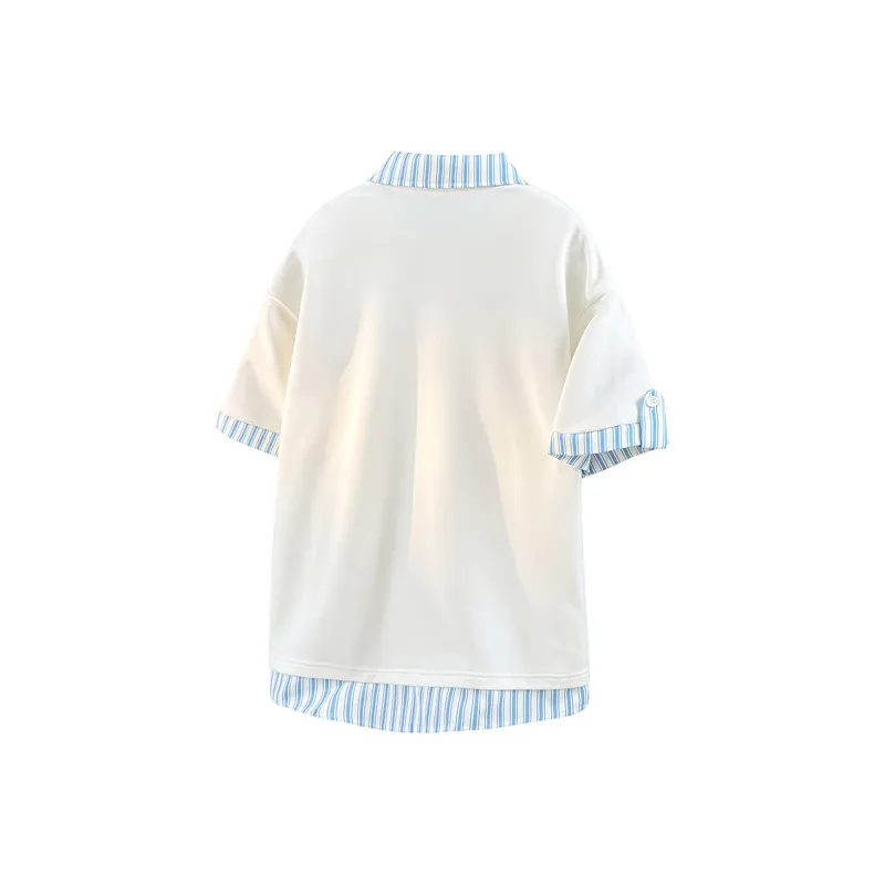 BENATRY Polo Shirt Unisex White Heather Gray-3