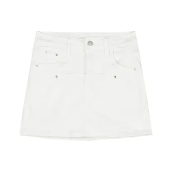 POPO.INFO Denim Short Skirts Women's White