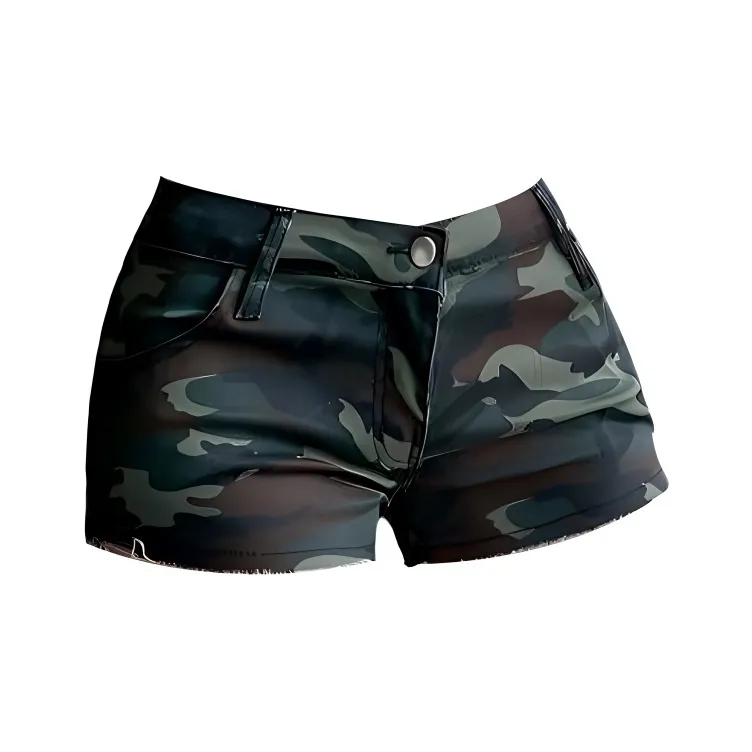 IQC Denim Shorts Women's Camouflage-0