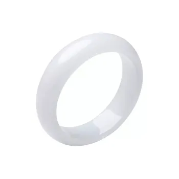 Silver Trim Hetian Jade Bangles White Jade Unisex