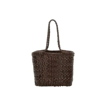 Dragon Diffusion Leather Shoulder Bag Women's Dark Brown
