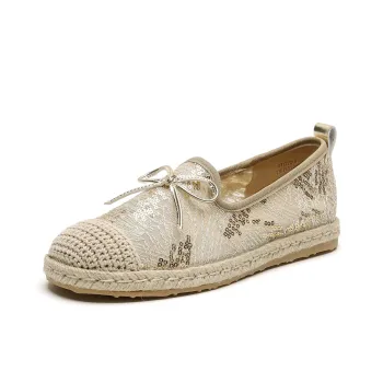 HUANAI Espadrilles Women's Gold/Silver