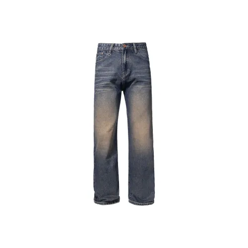 98SQUID Jeans Unisex White Nostalgic Blue
