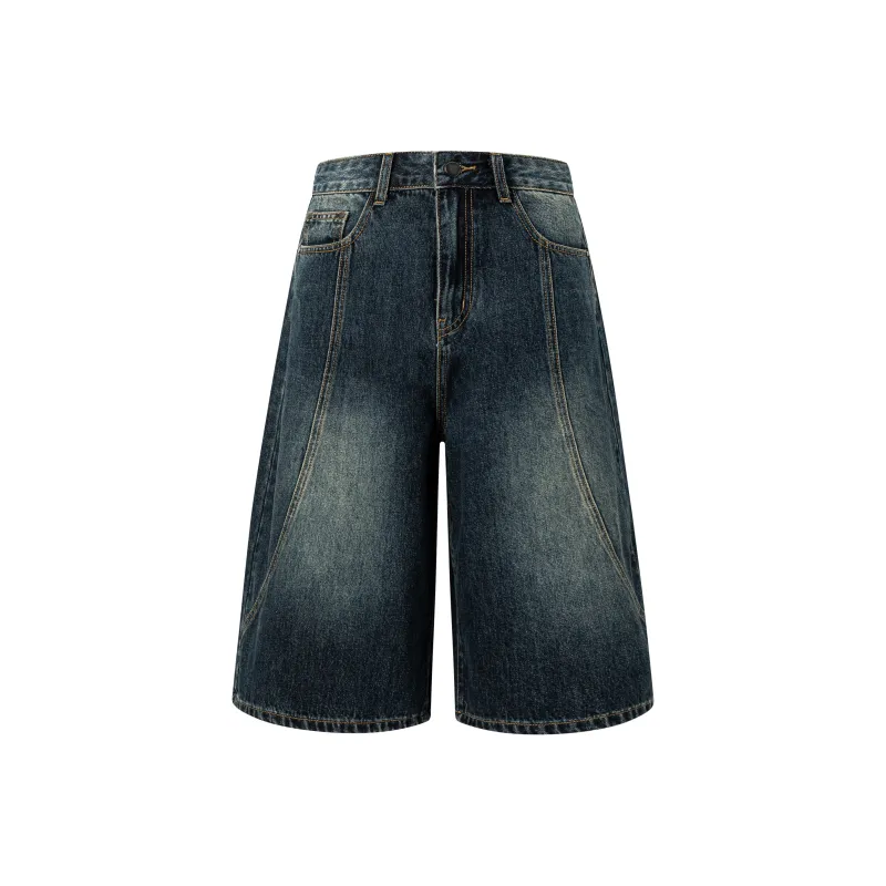 Wen Shan Denim Shorts Women's Vintage Blue-0