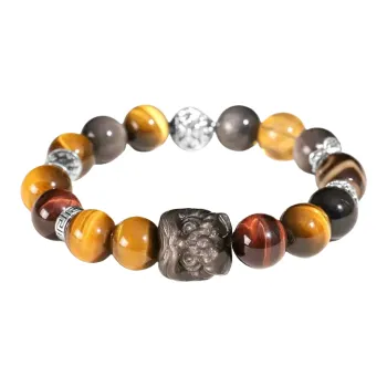 MUSHIFEN Tiger's Eye Stone Bracelets Unisex