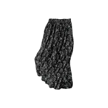 Cypress House Casual Long Skirt Women's Black Floral
