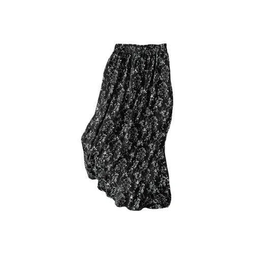 Cypress House Casual Long Skirt Women's Black Floral