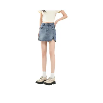 FAWENXIANGZI Denim Short Skirts Women's