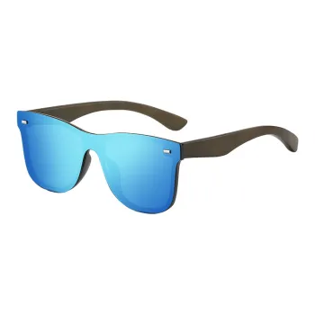 SOMAN PC Bamboo Wood Irregular Shape Sunglasses Unisex