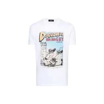 DSQUARED 2 Graphic Printed Crewneck T Shirt