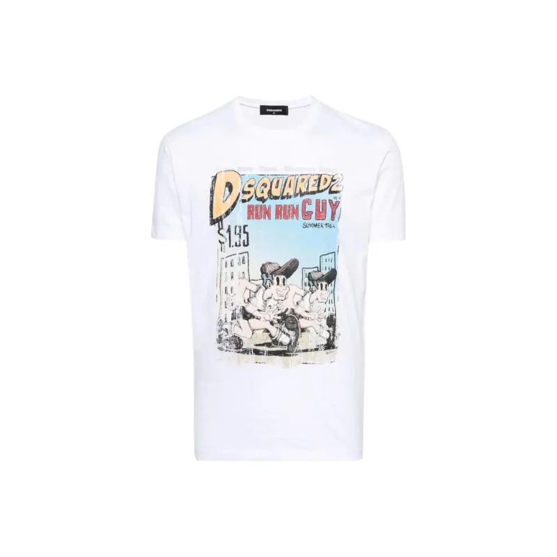 DSQUARED 2 Graphic Printed Crewneck T Shirt-0