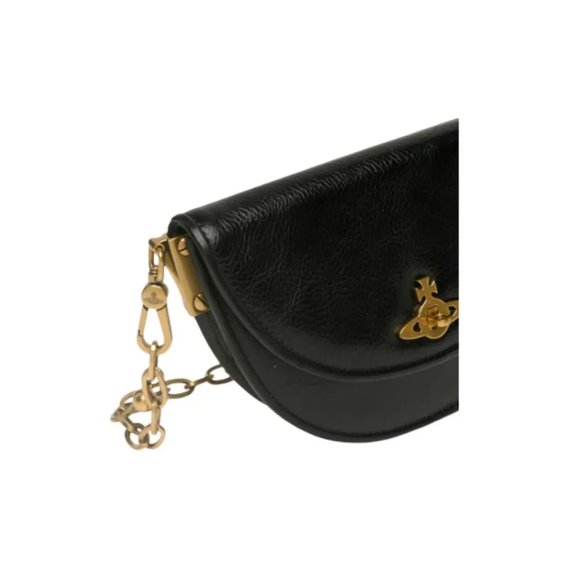 Vivienne Westwood Leather Crossbody Bag, Shoulder Bag Women's Black-2