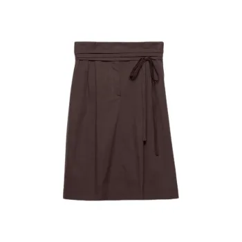 PRADA SS25 Casual Long Skirt Women's Ebony