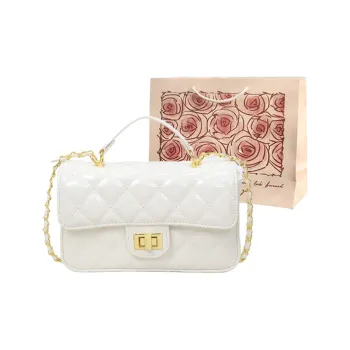 VERADONNA PU Handbag Women's Ecru/Pink/Yellow/Burgundy/Black