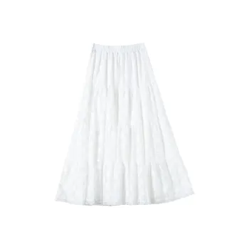 JECCI FIVE Casual Long Skirt Women's White