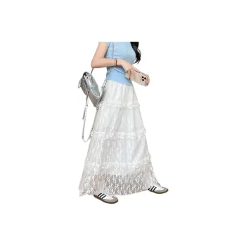 Ya Sheep People Casual Long Skirt Women's White