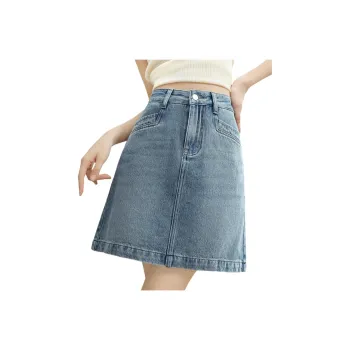 HIPPIEMISS Denim Short Skirts Women's Vintage Blue
