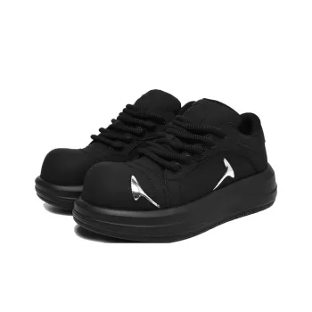 LIANGHUO Slip Resistant Cushioning Lightweight Low Top Skateboard Shoes Unisex Replica All Black