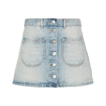 COURREGES Multiflex Denim Mini Skirt 'Light Blue Wash'