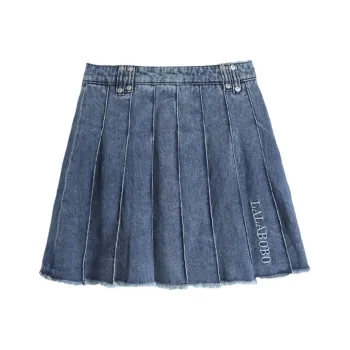 LALABOBO Denim Short Skirts Women's Dark Blue