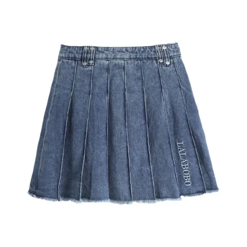 LALABOBO Denim Short Skirts Women's Dark Blue