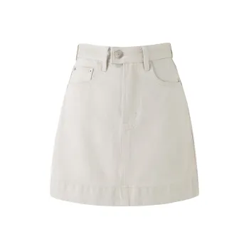 SOON FLOWER Denim Short Skirts Women's Apricot Gray