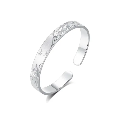 Bear Silversmith 999 Fine Silver Sterling Silver Bangle Women's