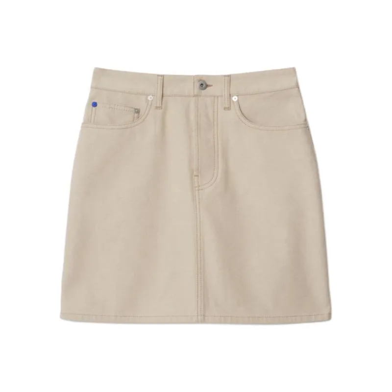 Burberry Equestrian Knight Denim Skirt-0