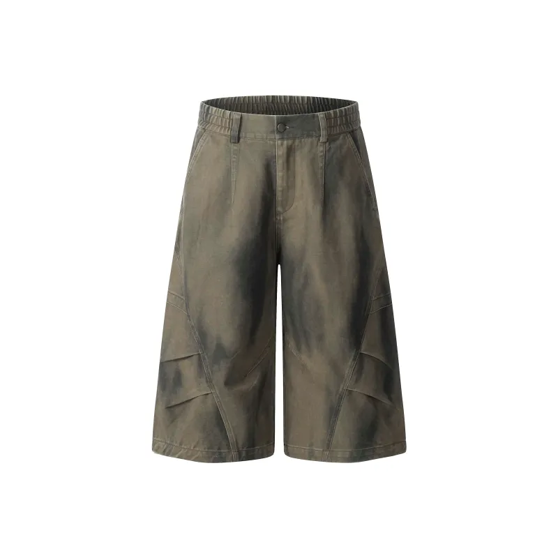 VINMUK Denim Shorts Unisex Khaki-0
