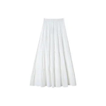 GOSO Casual Long Skirt Women's White