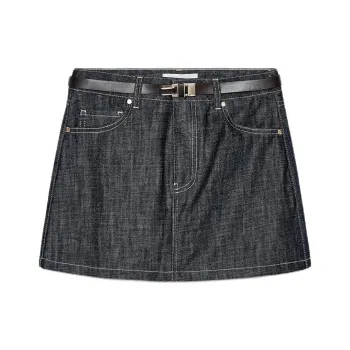 ZARA Denim Short Skirts Women's Dark Blue
