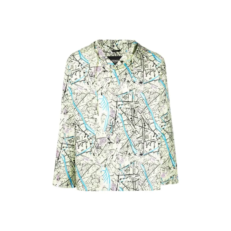 FENDI SS22 Jackets Coats Men's Green-0