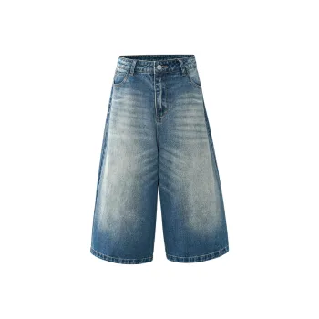Wen Shan Denim Shorts Women's Vintage Blue