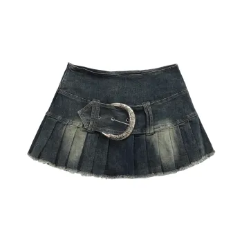 HTHK Denim Short Skirts Women's Blue, Black