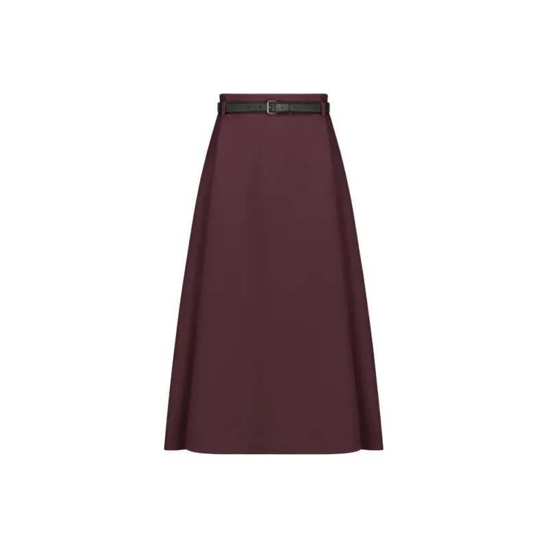 DIOR SS25 Casual Long Skirt Women's Plum-0