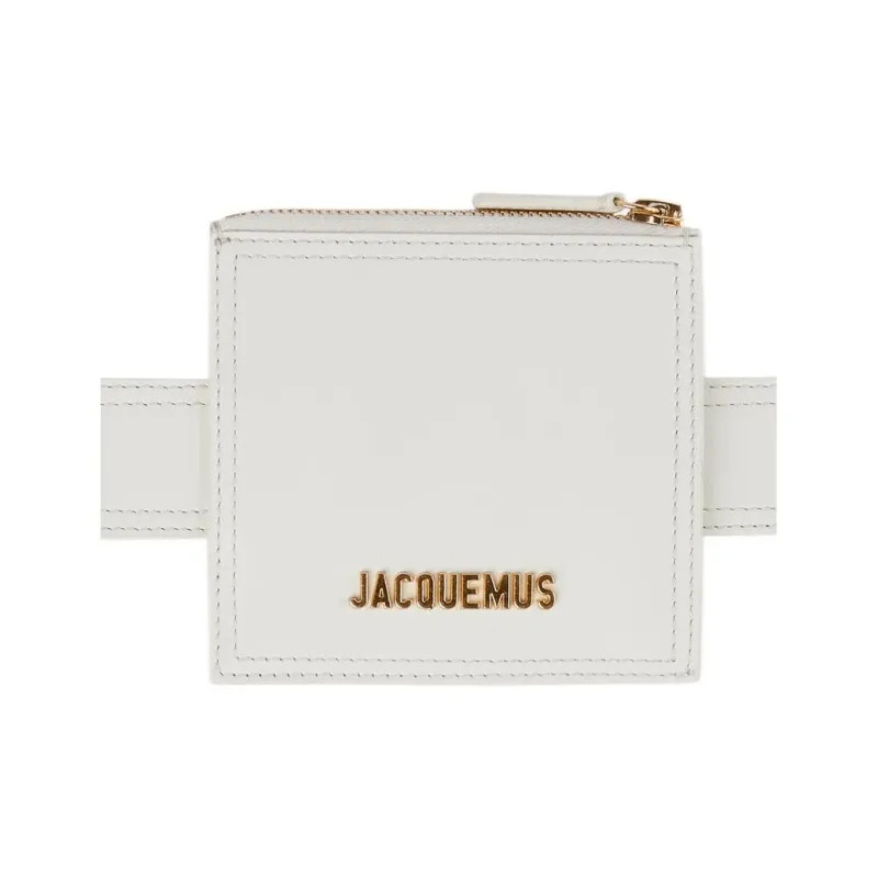 Jacquemus Cow Leather Fanny Pack Women's White-3