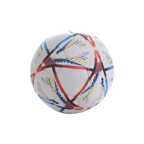 JUNGLELEOPARD CLB Size 5 Soccer PVC Machine Stitched Soccer Ball Unisex Red Blue