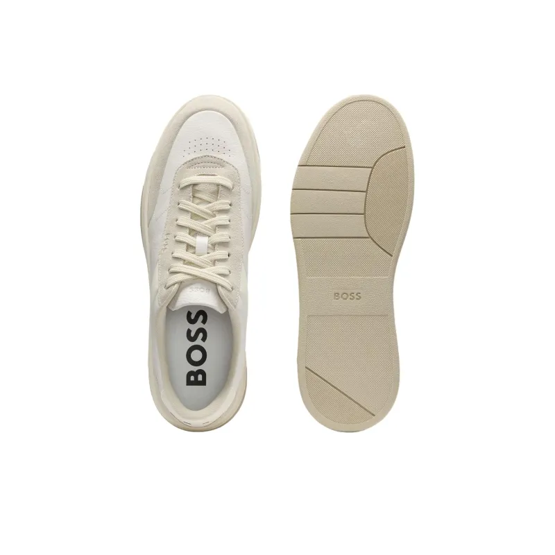 HUGO BOSS Low Top Skateboard Shoes Men's Ecru-3
