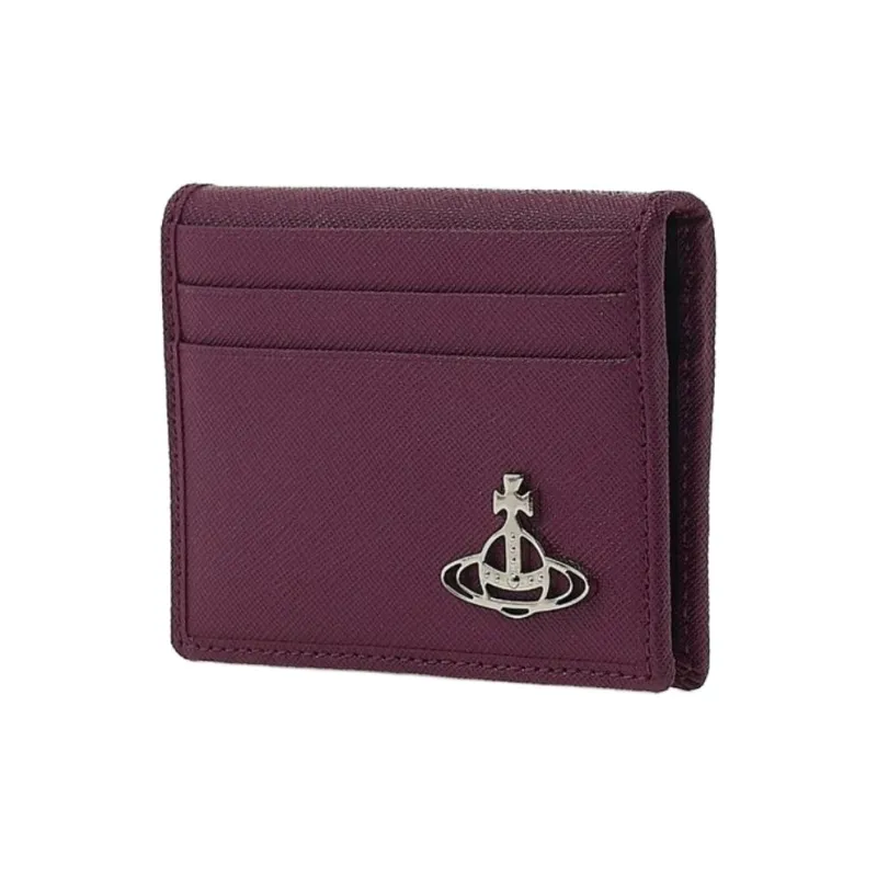 Vivienne Westwood Sapiano Leather Card Holder Men's Fuchsia-1