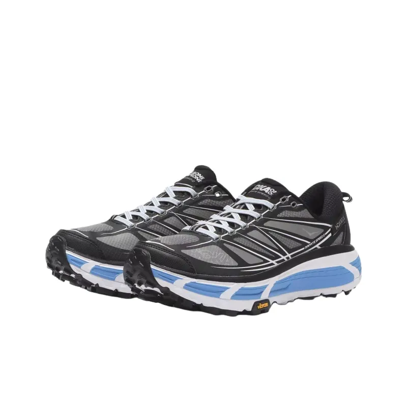 HOKA ONE ONE Mafate Speed 2 Anti Slip Wear Resistant Low Top Running Shoes Unisex Black White-2