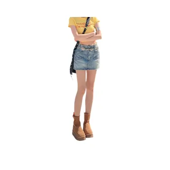 FOREVER 21 Denim Short Skirts Women's Vintage Blue